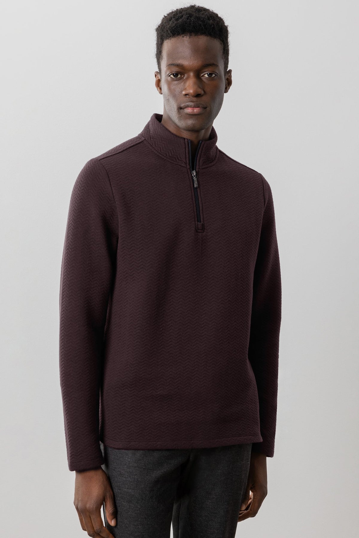 Chandail avec demi-zip pour homme par Robert Barakett | RB41464 Inman Rouge | Machemise.ca, vêtements mode pour hommes