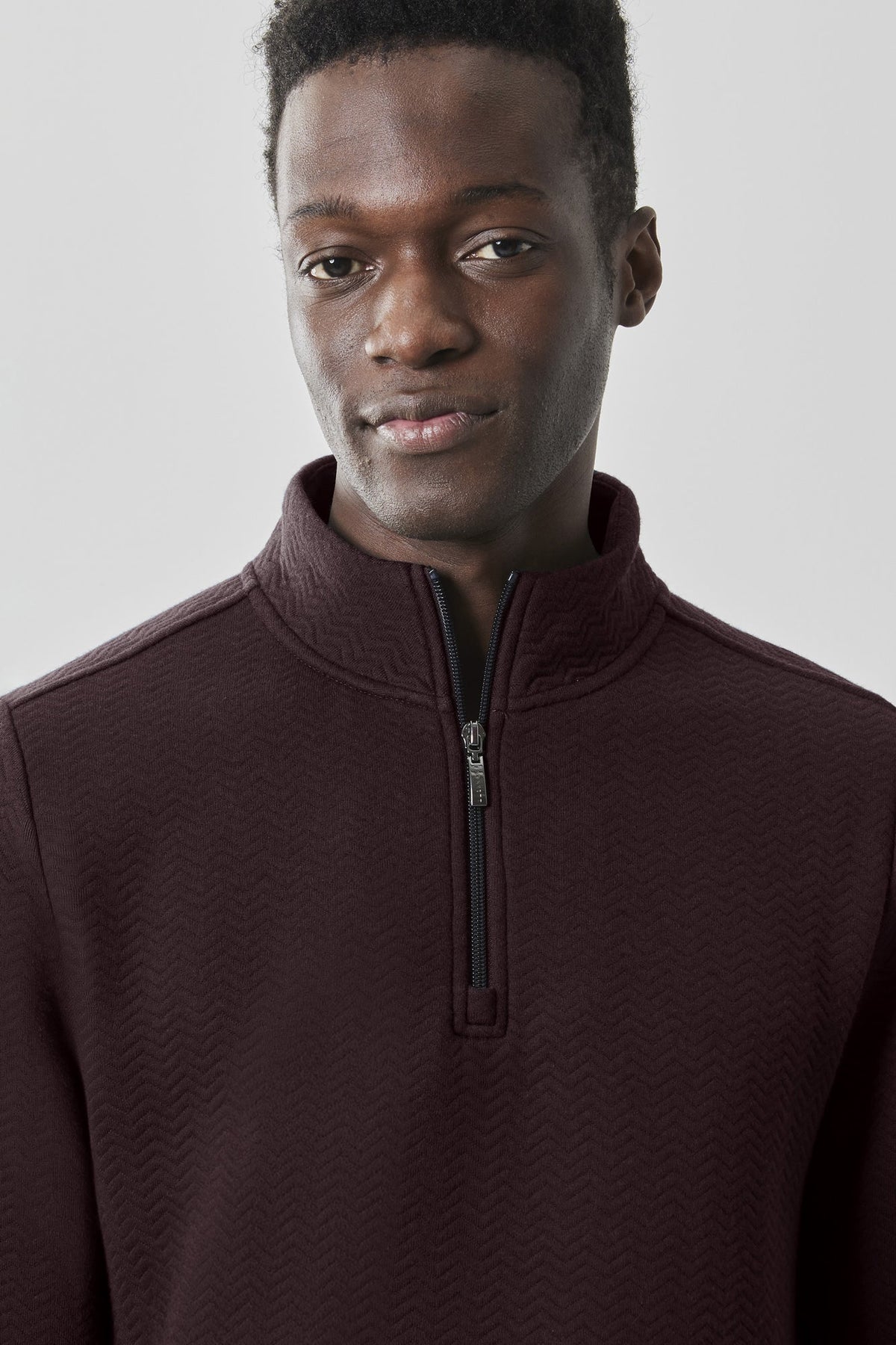 Chandail avec demi-zip pour homme par Robert Barakett | RB41464 Inman Rouge | Machemise.ca, vêtements mode pour hommes
