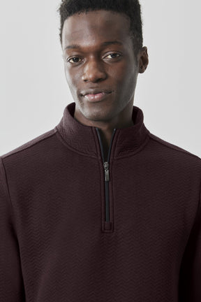 Chandail avec demi-zip pour homme par Robert Barakett | RB41464 Inman Rouge | Machemise.ca, vêtements mode pour hommes