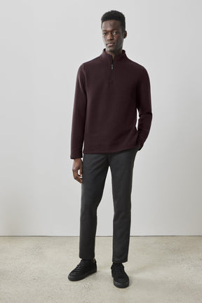 Chandail avec demi-zip pour homme par Robert Barakett | RB41464 Inman Rouge | Machemise.ca, vêtements mode pour hommes