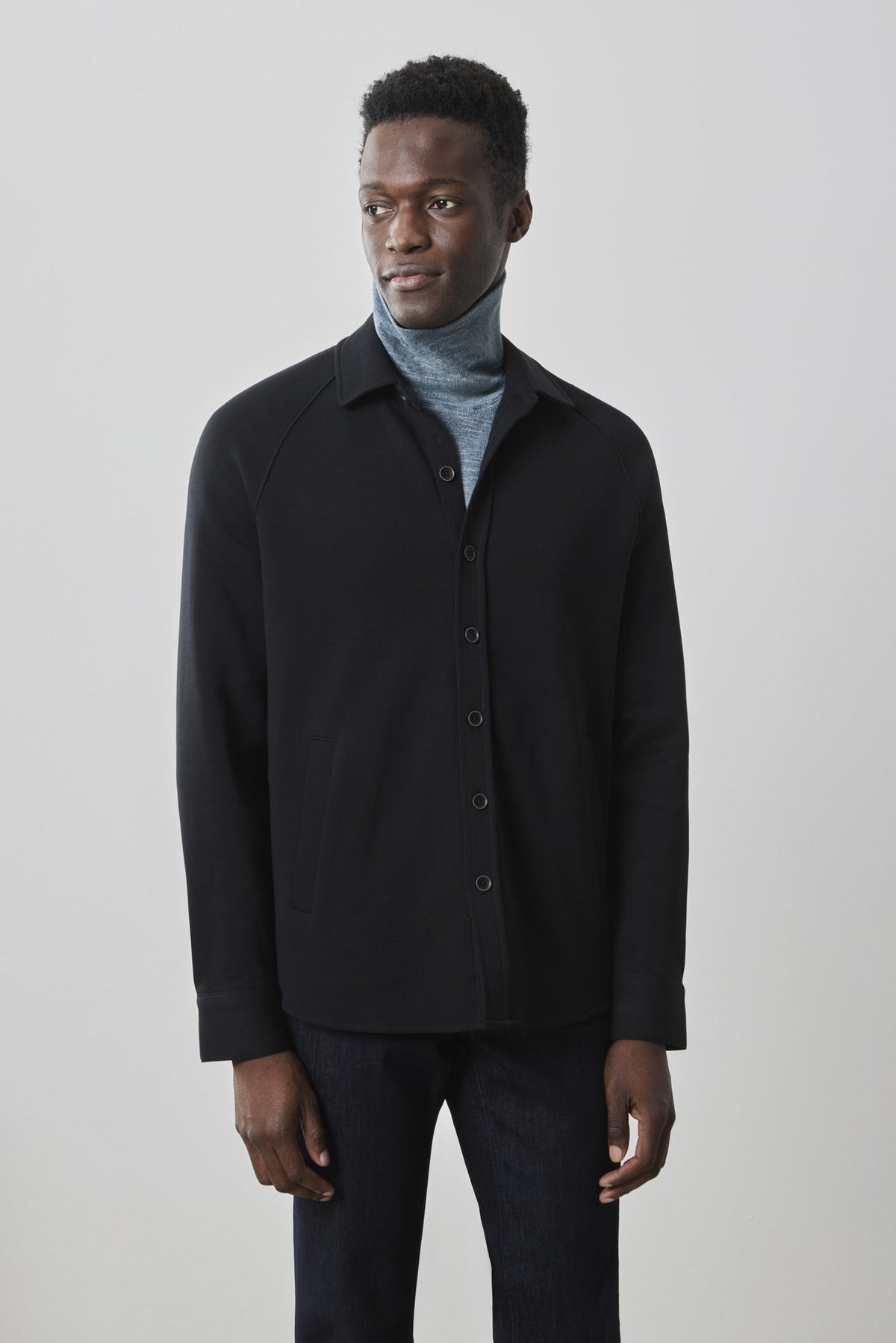 Surchemise pour homme par Robert Barakett | RB41511 Optus Noir | Machemise.ca, vêtements mode pour hommes