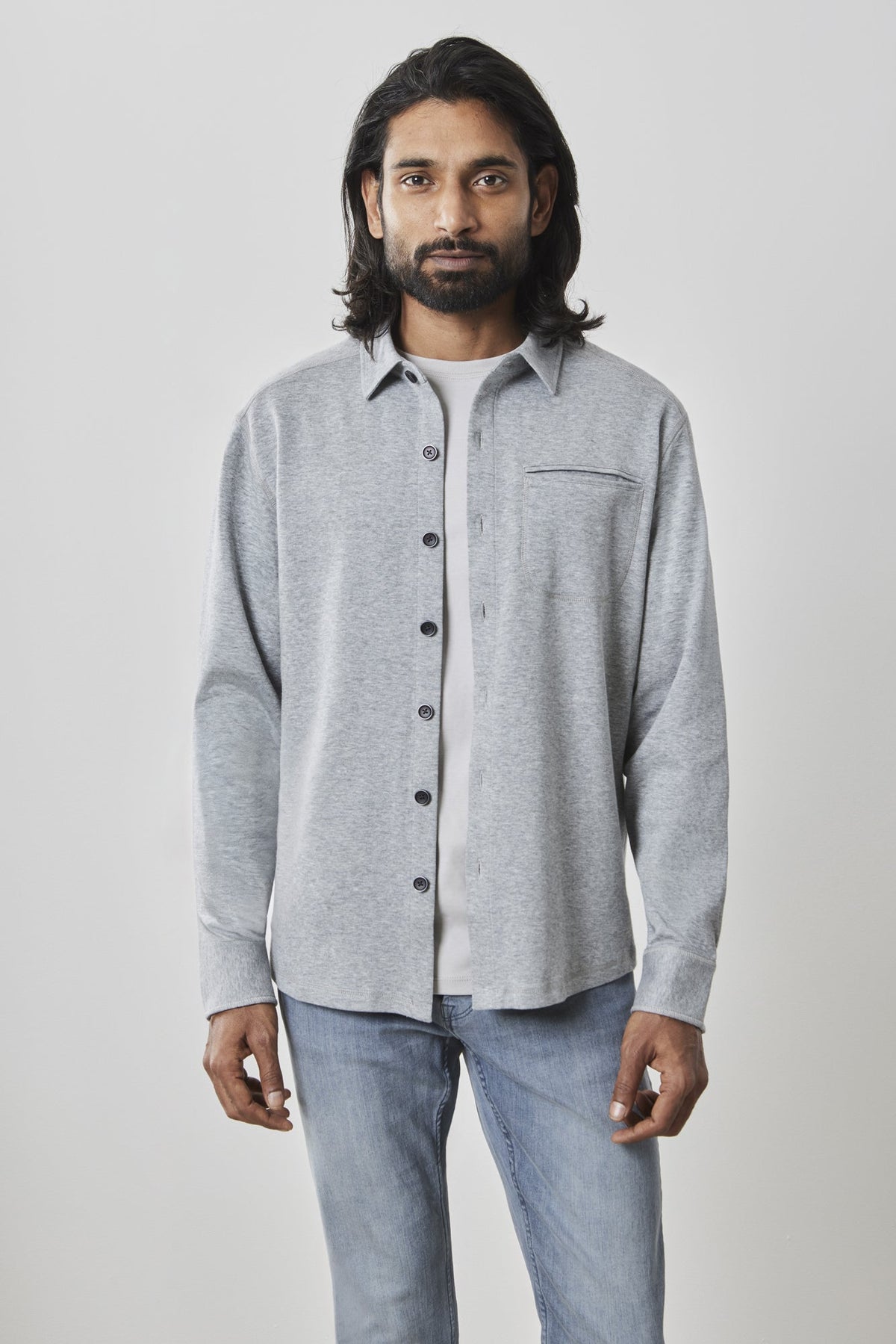 Surchemise pour homme par Robert Barakett | RB41514 Paolo Gris Clair | Machemise.ca, vêtements mode pour hommes