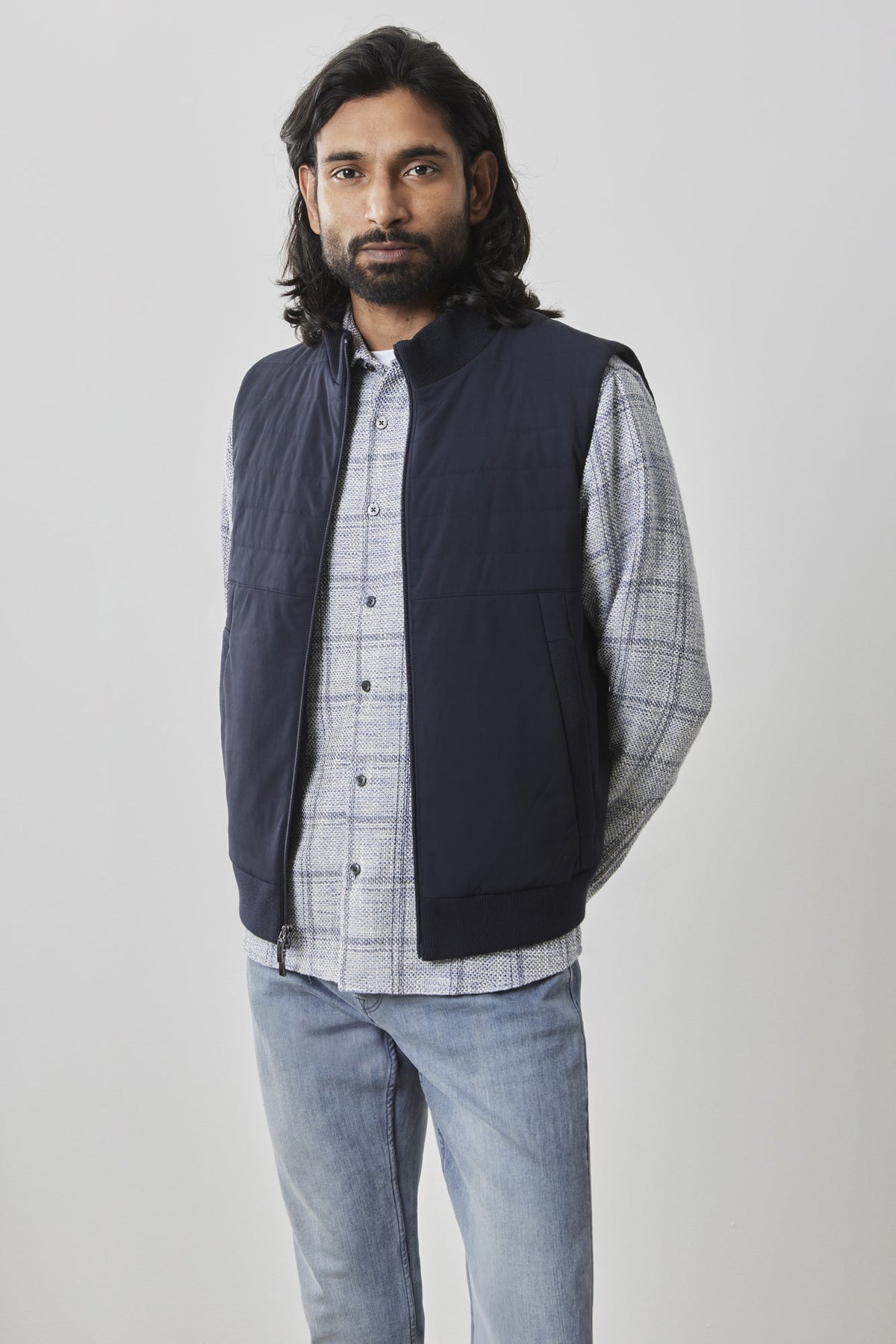 Veste matelassée pour homme par Robert Barakett | Fremantle RB41541 Marine | Machemise.ca, vêtements mode pour hommes