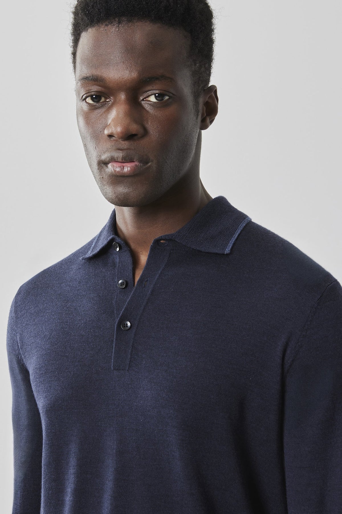 Polo à manches longues pour homme par Robert Barakett | RB41550 Roman Bleu Marine | Machemise.ca, vêtements mode pour hommes