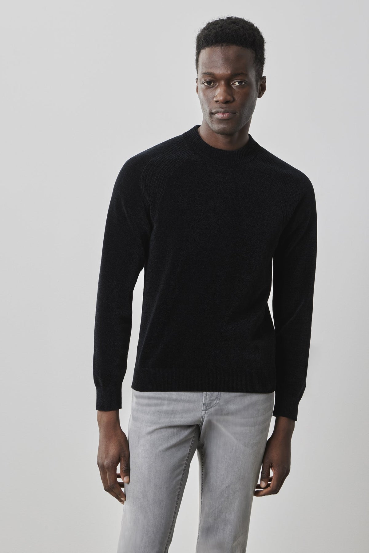 Chandail à manches longues pour homme par Robert Barakett | RB41558 Salvor Noir | Machemise.ca, vêtements mode pour hommes