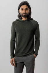 Chandail manches longues avec capuchon pour homme par Robert Barakett | Newbury RB41559 Olive | Boutique Vvög, vêtements mode pour homme et femme