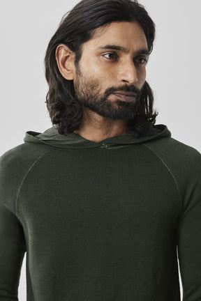 Chandail manches longues avec capuchon pour homme par Robert Barakett | Newbury RB41559 Olive | Boutique Vvög, vêtements mode pour homme et femme