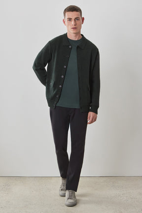 Cardigan pour homme par Robert Barakett | Bristol RB41567 Olive | Boutique Vvög, vêtements mode pour homme et femme