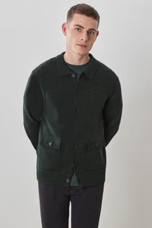 Cardigan pour homme par Robert Barakett | Bristol RB41567 Olive | Boutique Vvög, vêtements mode pour homme et femme