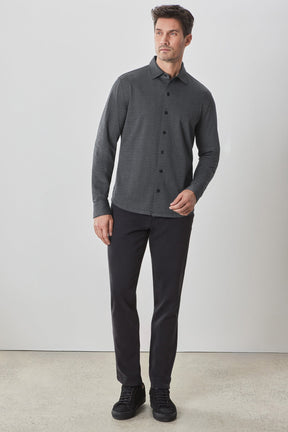 Chemise en tricot à manches longues pour homme par Robert Barakett | RB42011 Roscoe Gris | Machemise.ca, vêtements mode pour hommes