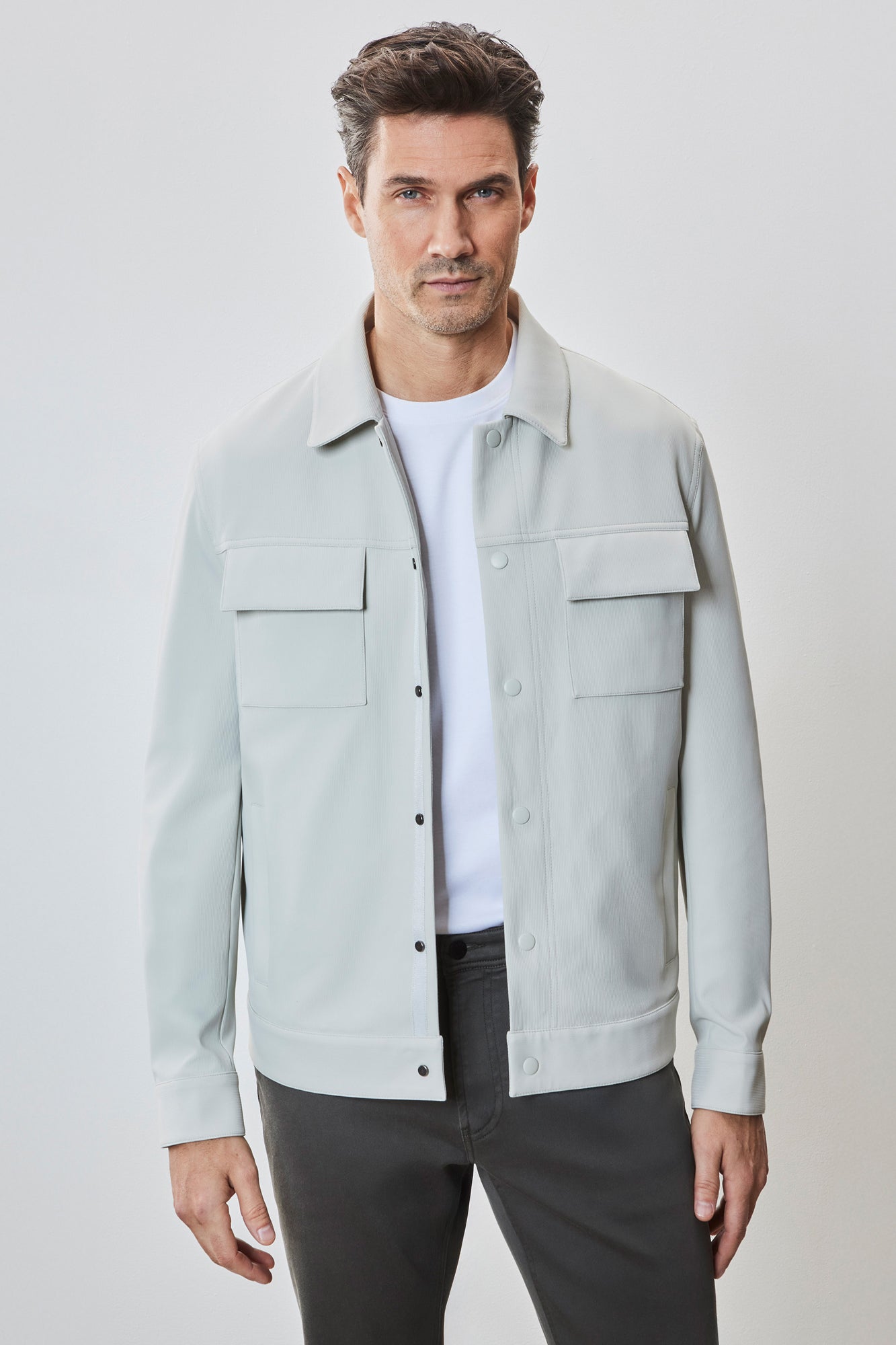 Surchemise style denim pour homme par Robert Barakett | RB51062 Fremantle Pierre | Machemise.ca, vêtements mode pour hommes