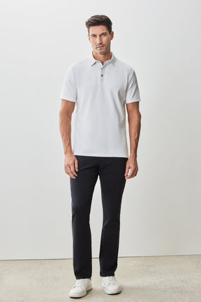 Polo à col imprimé pour homme par Robert Barakett | RB51111 Baytide Blanc | Machemise.ca, vêtements mode pour hommes