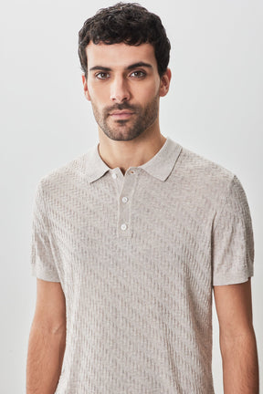Polo pour homme par Robert Barakett | Skelling RB51204 Brun Clair | Machemise.ca, vêtements mode pour hommes