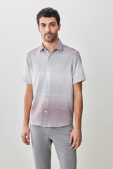 Chemise tissée à manches courtes pour homme par Robert Barakett | RB51574 Tiffin Violet | Machemise.ca, vêtements mode pour hommes