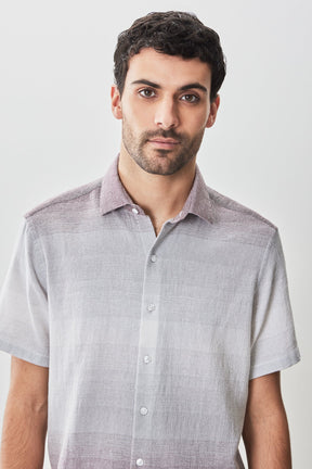 Chemise tissée à manches courtes pour homme par Robert Barakett | RB51574 Tiffin Violet | Machemise.ca, vêtements mode pour hommes