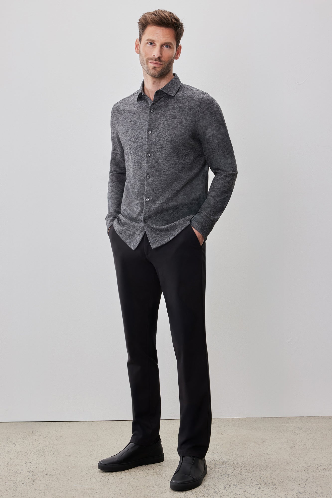 T-Shirt M.L. pour homme par Robert Barakett | RB52122 Alonzo Gris | Machemise.ca, vêtements mode pour hommes