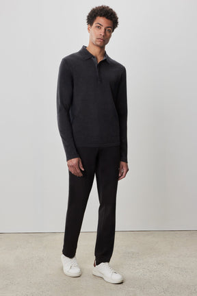 Polo M.L. mérinos pour homme par Robert Barakett | RB52138 Thomas Charbon | Machemise.ca, vêtements mode pour hommes