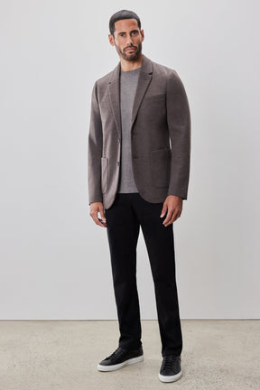 Veston en tricot uni pour homme par Robert Barakett | RB52246 Blum Brun | Machemise.ca, vêtements mode pour hommes