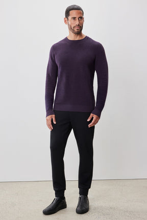 Chandail à manches longues col rond pour homme par Robert Barakett | Enrique RB52270 Violet | Machemise.ca, vêtements mode pour hommes