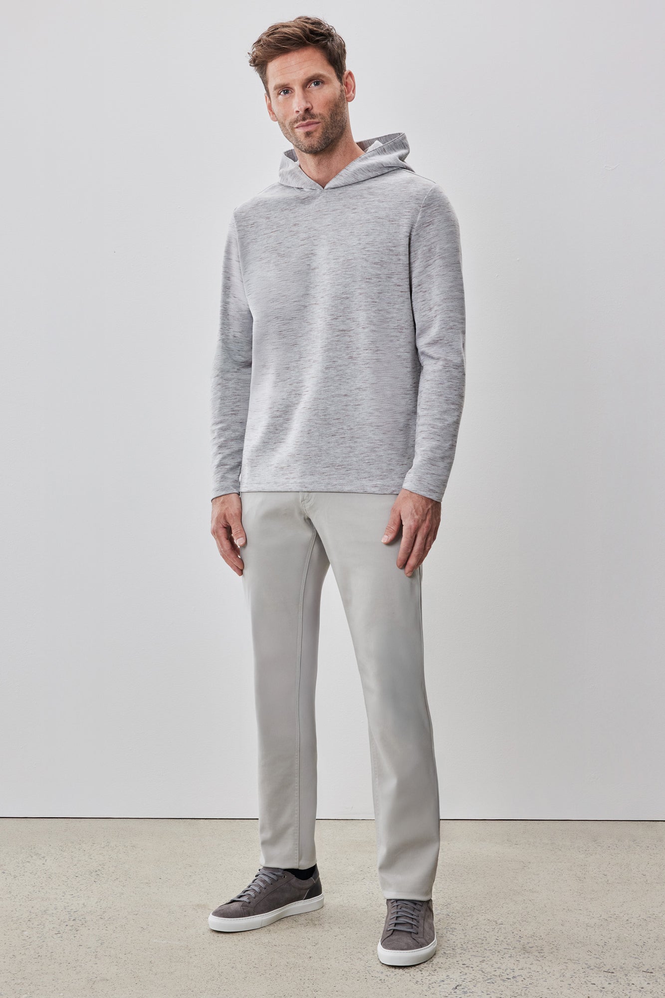 Coton ouaté pour homme par Robert Barakett | RB52288 Connor Gris Pâle | Machemise.ca, vêtements mode pour hommes