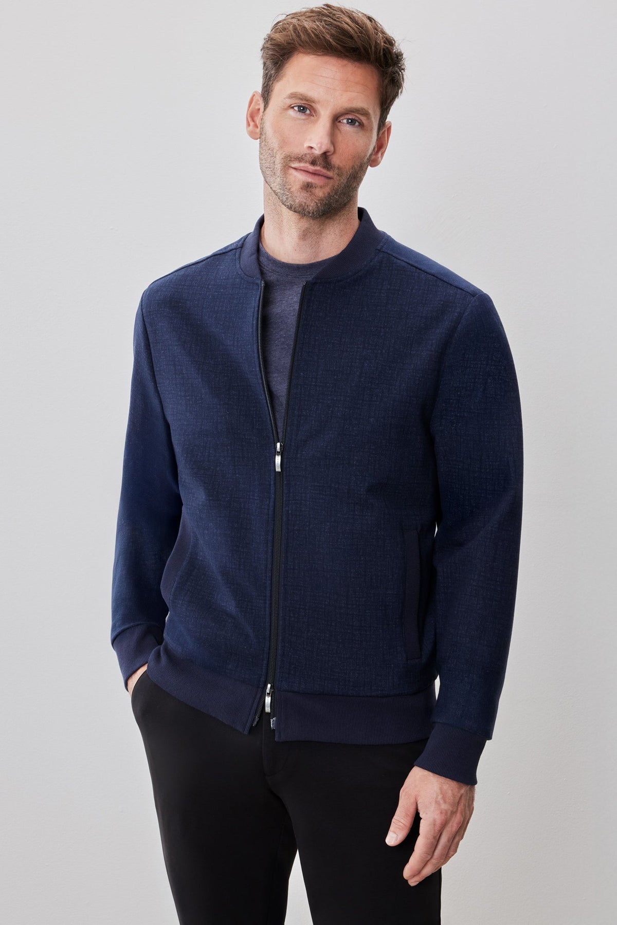 Veste pour homme par Robert Barakett | RB52296 Henrik Marine | Machemise.ca, vêtements mode pour hommes