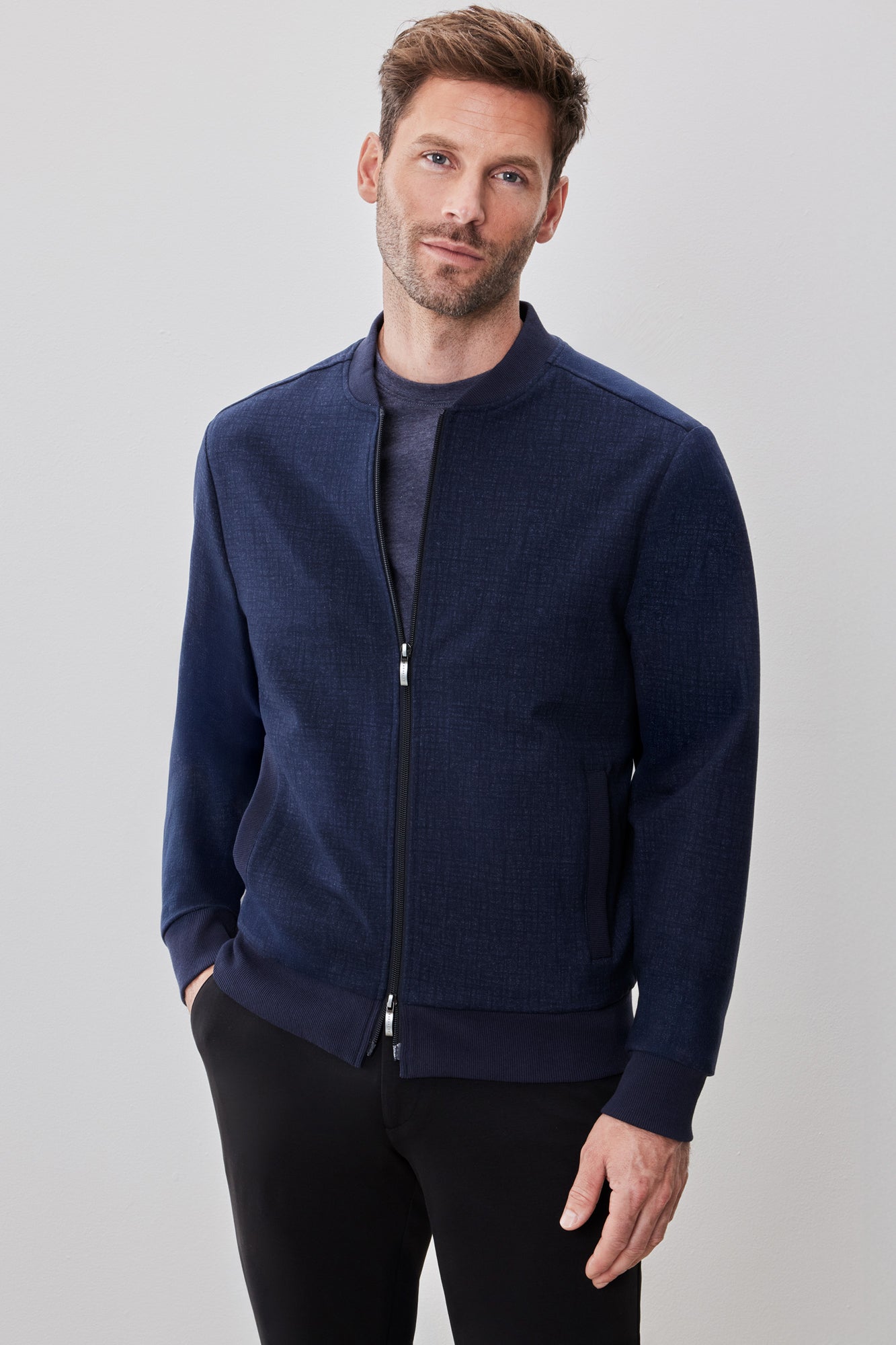 Veste pour homme par Robert Barakett | RB52296 Henrik Marine | Machemise.ca, vêtements mode pour hommes