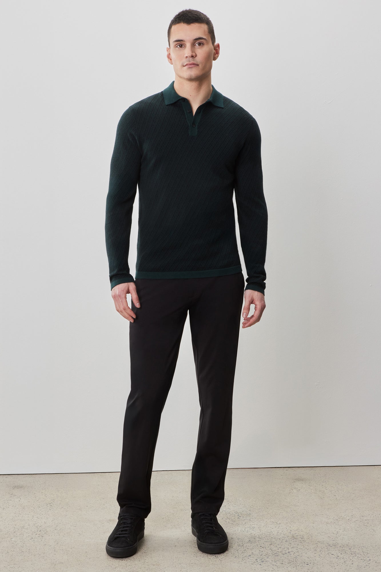Polo M.L. pour homme par Robert Barakett | RB52321 Borja Vert Profond | Machemise.ca, vêtements mode pour hommes