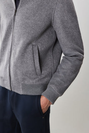 Veste à col baseball pour homme par Robert Barakett | Jake RB52599 Gris Clair | Machemise.ca, vêtements mode pour hommes