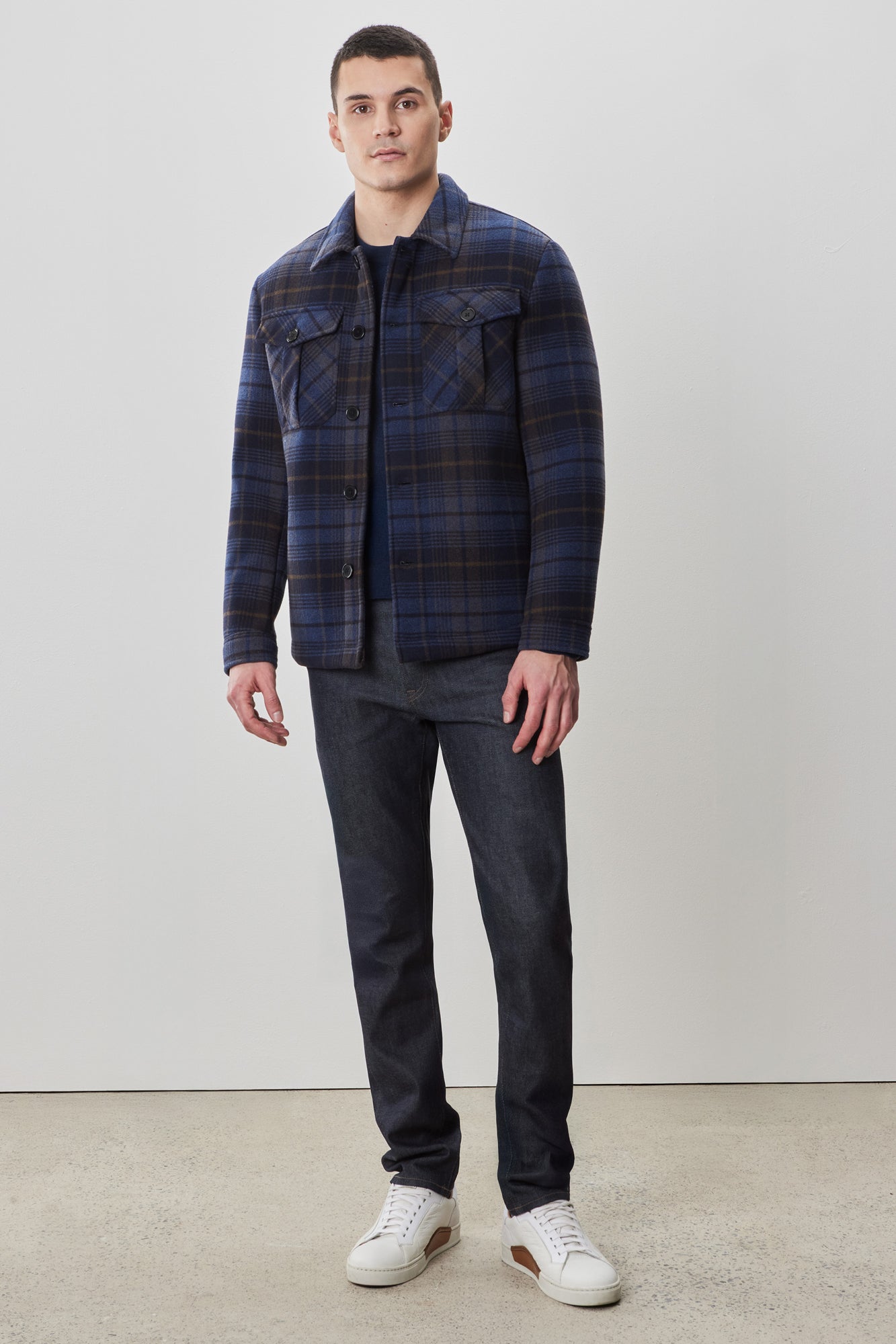 Surchemise pour homme par Robert Barakett | RB52618 Kaden Marine | Machemise.ca, vêtements mode pour hommes