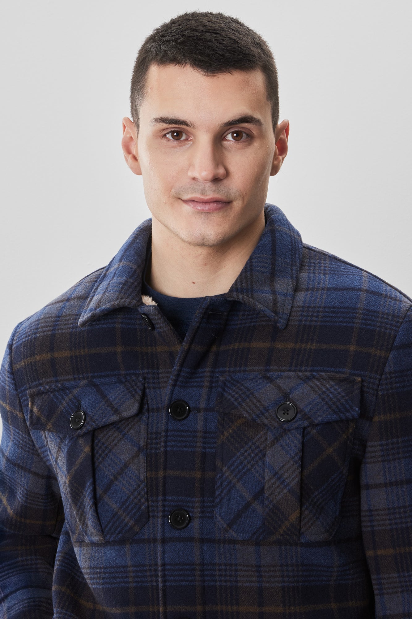 Surchemise pour homme par Robert Barakett | RB52618 Kaden Marine | Machemise.ca, vêtements mode pour hommes