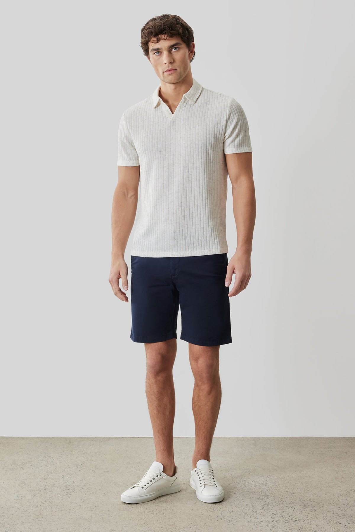 Polo col ouvert pour homme par Robert Barakett | RB61029 Isadore Cygne | Machemise.ca, vêtements mode pour hommes
