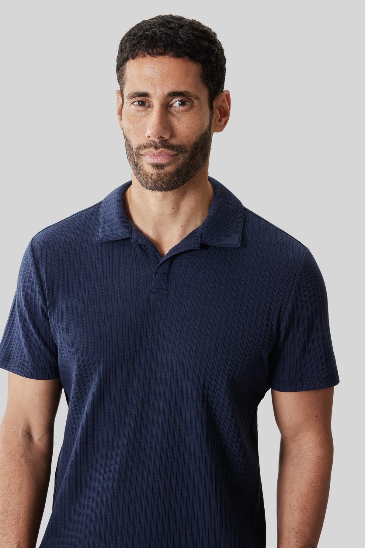 Polo col ouvert pour homme par Robert Barakett | RB61033 Luca Marine | Machemise.ca, vêtements mode pour hommes