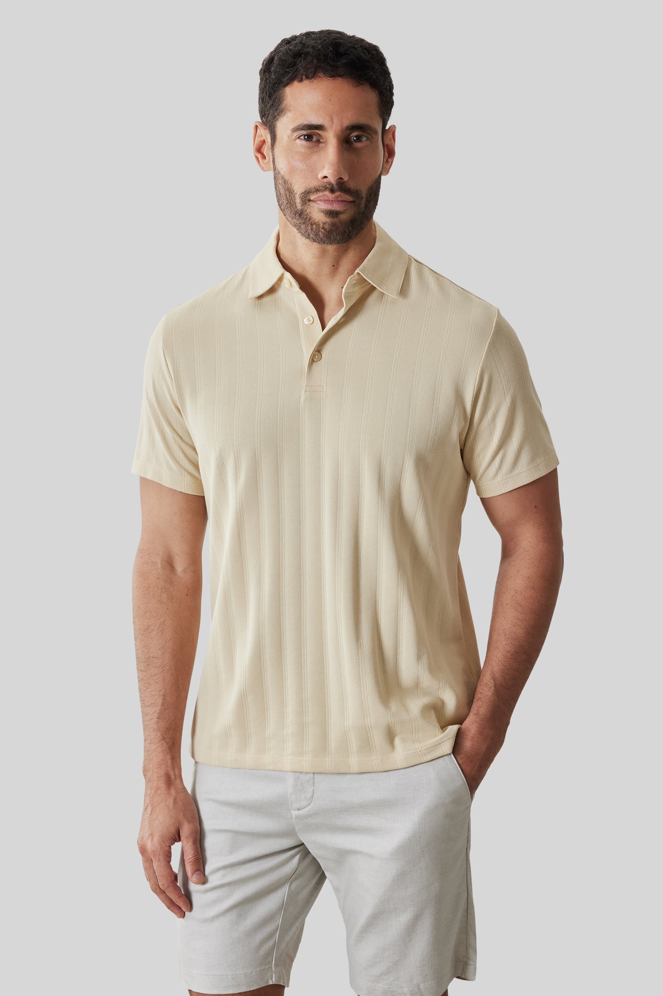 Polo pour homme par Robert Barakett | RB61050 Caspian Jaune Doux | Machemise.ca, vêtements mode pour hommes
