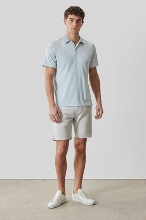 Polo col côtelé pour homme par Robert Barakett | RB61065 Matias Brume Aqua | Machemise.ca, vêtements mode pour hommes