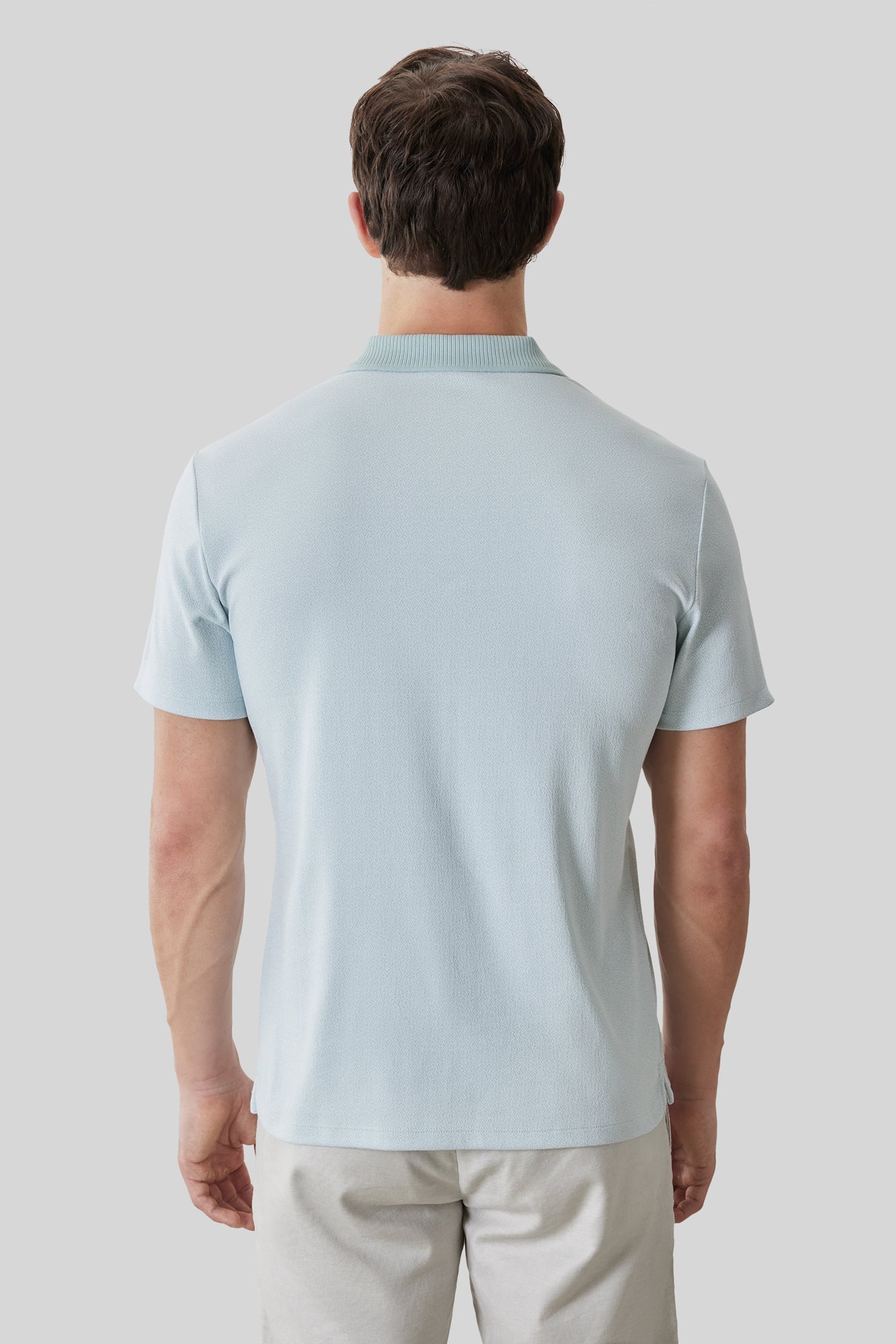 Polo col côtelé pour homme par Robert Barakett | RB61065 Matias Brume Aqua | Machemise.ca, vêtements mode pour hommes