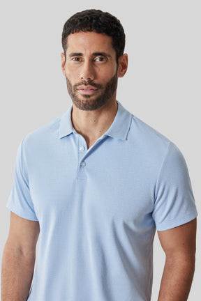 Polo col côtelé pour homme par Robert Barakett | RB61065 Matias Bleu Pâle | Machemise.ca, vêtements mode pour hommes