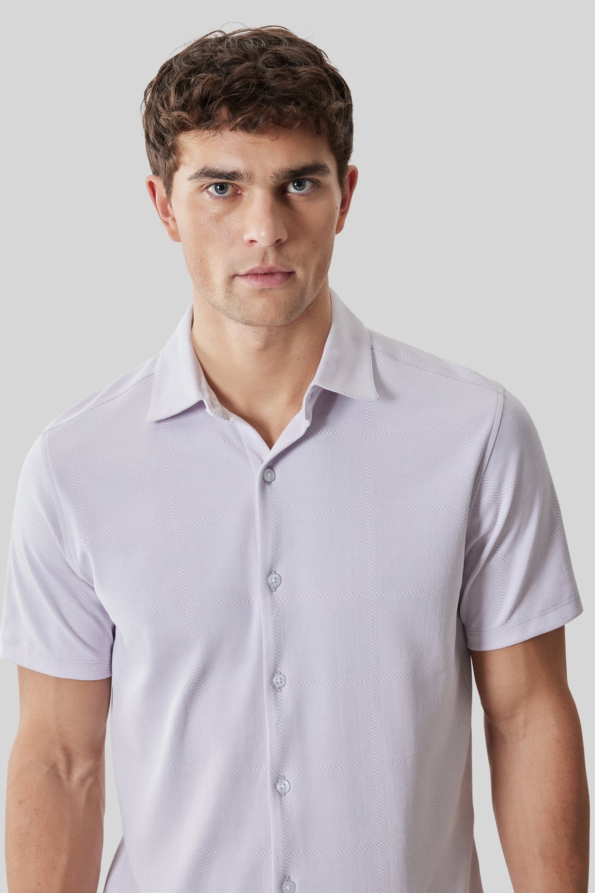 Chemise en Knit pour homme par Robert Barakett | RB61068 Sterling Lavande | Machemise.ca, vêtements mode pour hommes