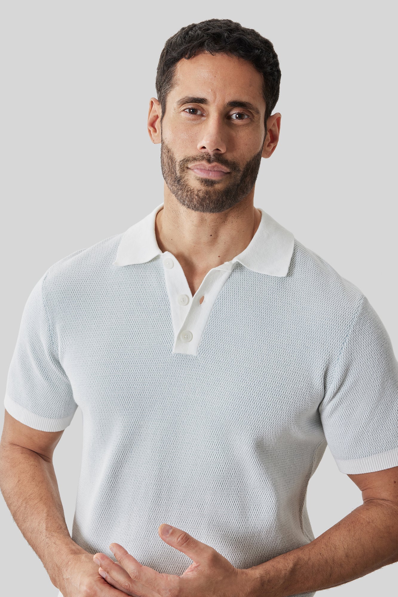 Polo pour homme par Robert Barakett | RB61097 Ronric Sarcelle Poussiéreuse | Machemise.ca, vêtements mode pour hommes