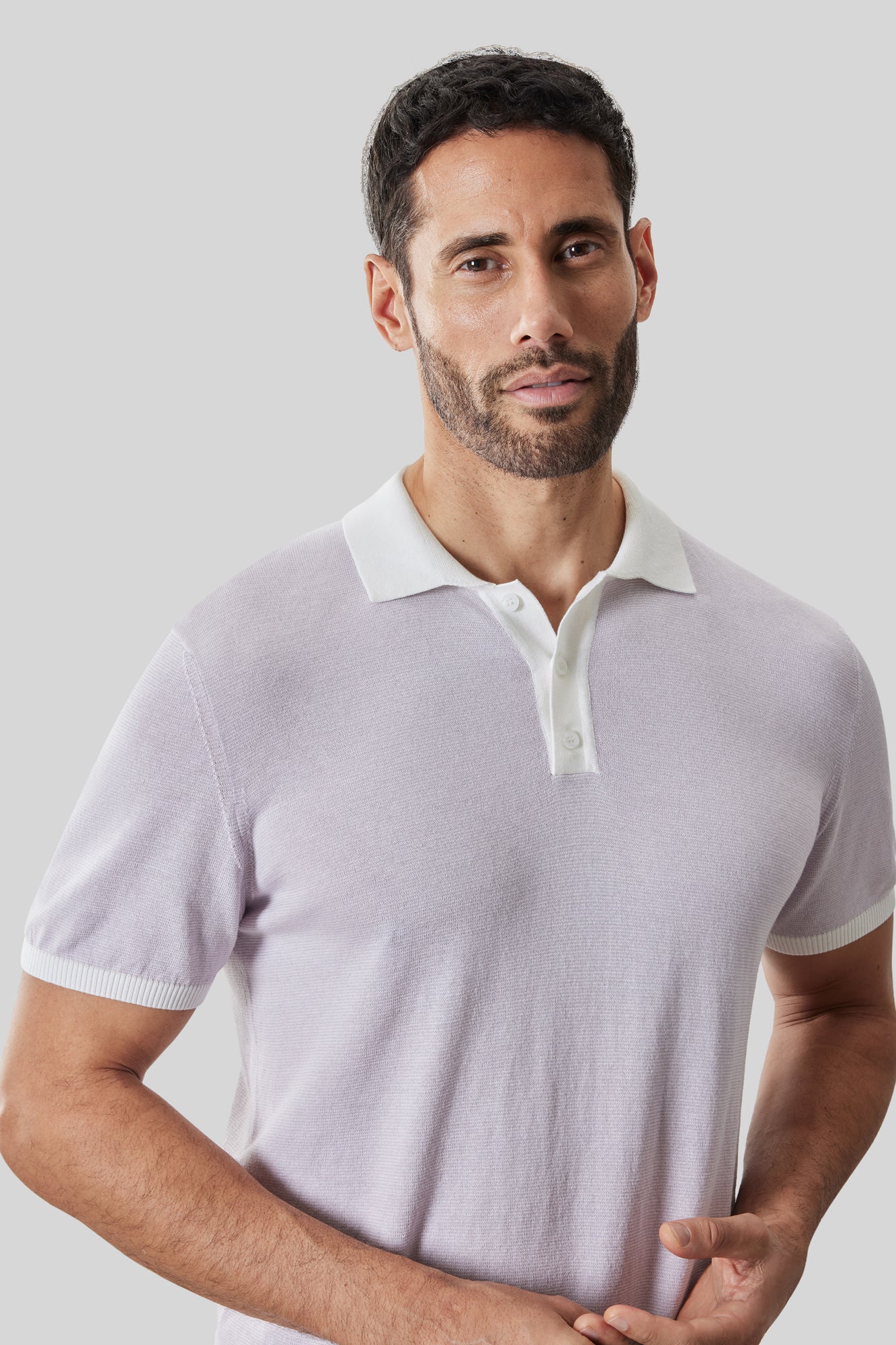 Polo pour homme par Robert Barakett | RB61098 Jorren Lavande | Machemise.ca, vêtements mode pour hommes