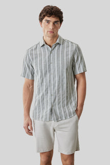 Chemise tissée pour homme par Robert Barakett | RB61150 Daiki Olive Crépuscule | Machemise.ca, vêtements mode pour hommes