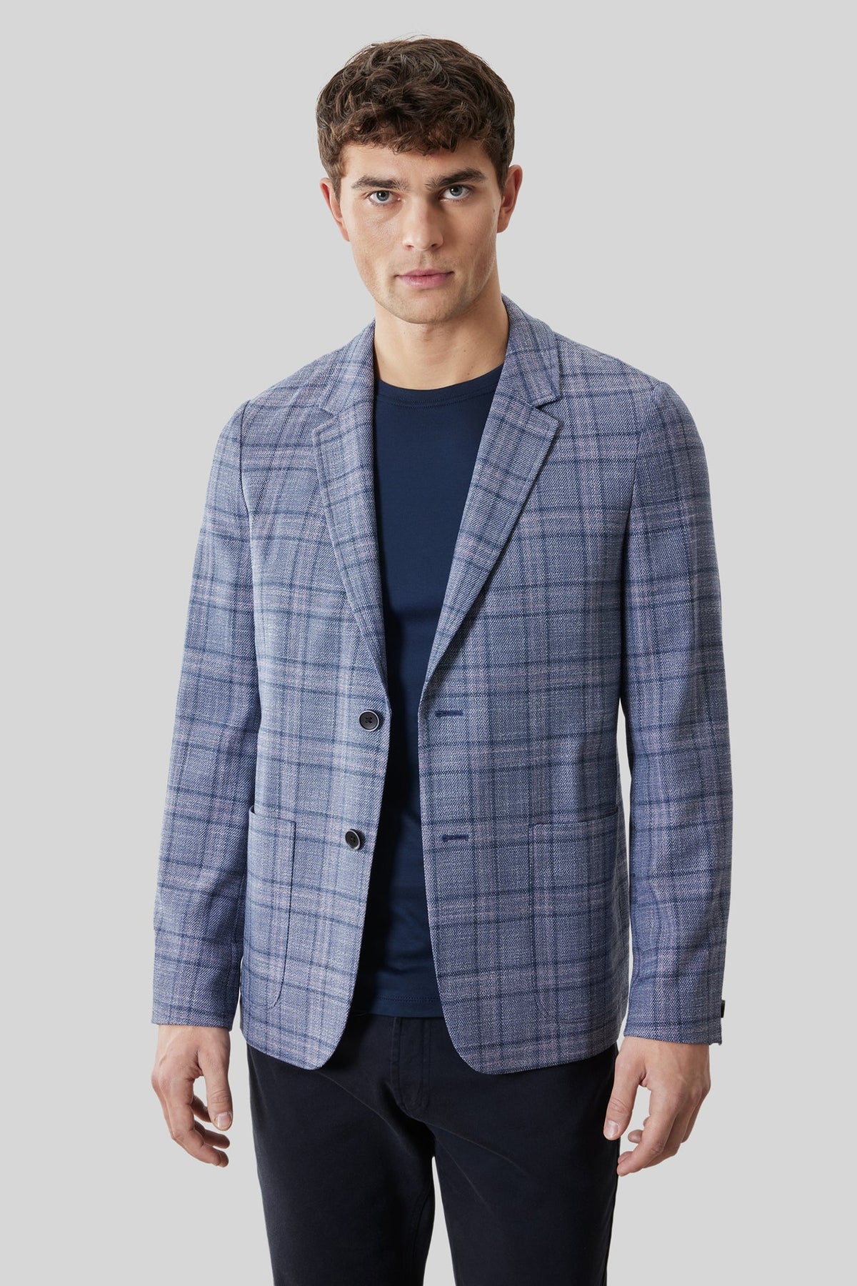 Veston pour homme par Robert Barakett | RB61152 Ambrose Bleu Denim | Machemise.ca, vêtements mode pour hommes