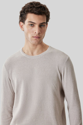 Chandail M.L. col rond pour homme par Robert Barakett | RB61154 Kaede Sable | Machemise.ca, vêtements mode pour hommes