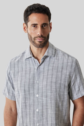 Chemise tissée pour homme par Robert Barakett | RB61196 Satoru Noir | Machemise.ca, vêtements mode pour hommes