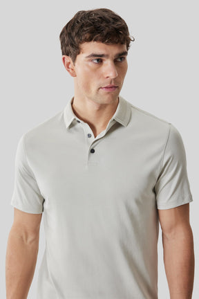 Polo col texturé pour homme par Robert Barakett | RB61210 Georgia Pierre De Lune | Machemise.ca, vêtements mode pour hommes