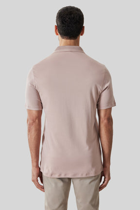 Polo col texturé pour homme par Robert Barakett | RB61210 Georgia Corail Poudré | Machemise.ca, vêtements mode pour hommes