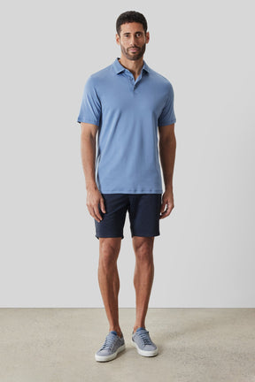 Polo col texturé pour homme par Robert Barakett | RB61210 Georgia Bleu Délavé | Machemise.ca, vêtements mode pour hommes