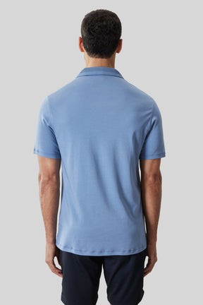 Polo col texturé pour homme par Robert Barakett | RB61210 Georgia Bleu Délavé | Machemise.ca, vêtements mode pour hommes