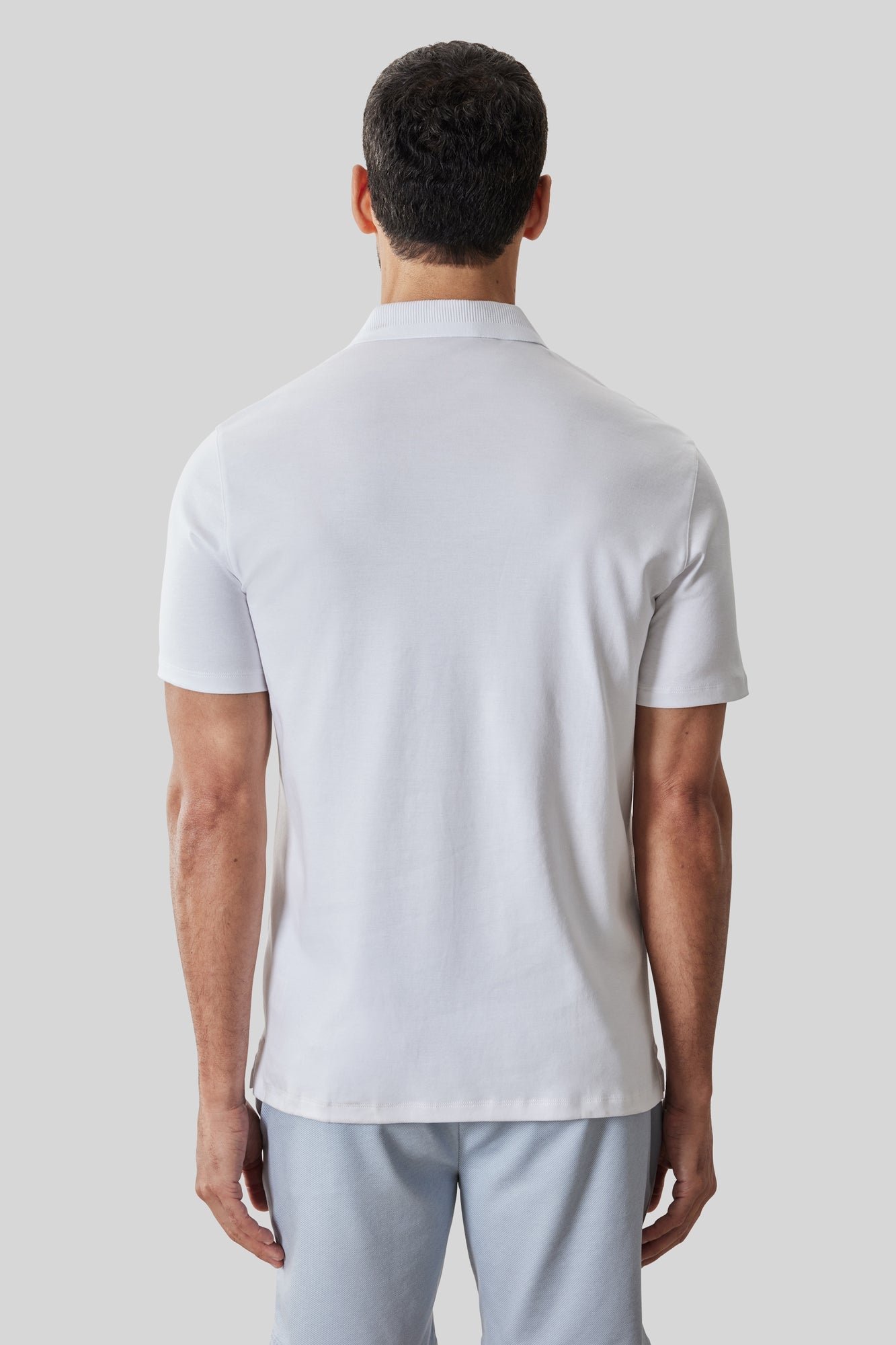 Polo col texturé pour homme par Robert Barakett | RB61210 Georgia Blanc | Machemise.ca, vêtements mode pour hommes