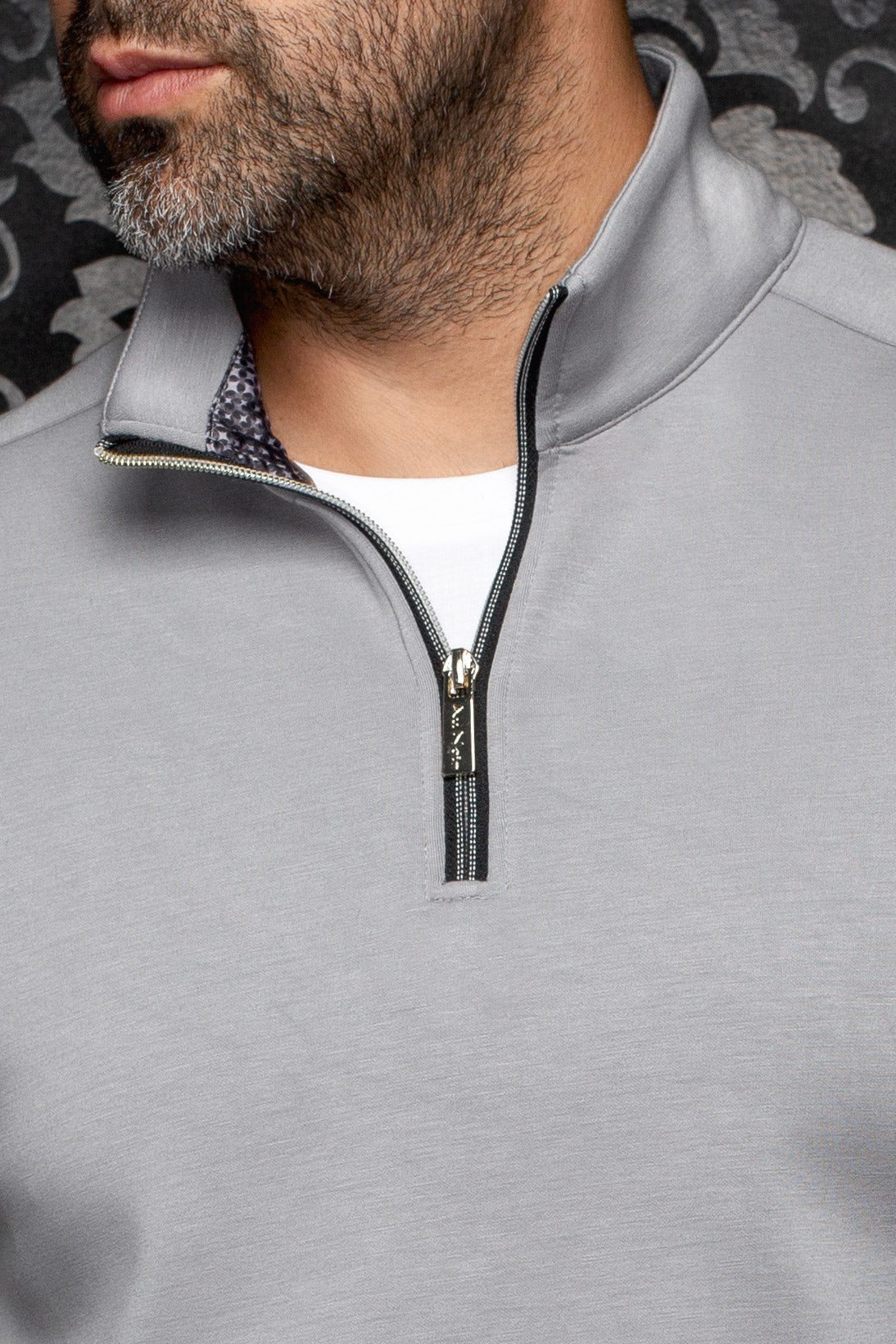 Veste sport gris pour homme par Au Noir, détail