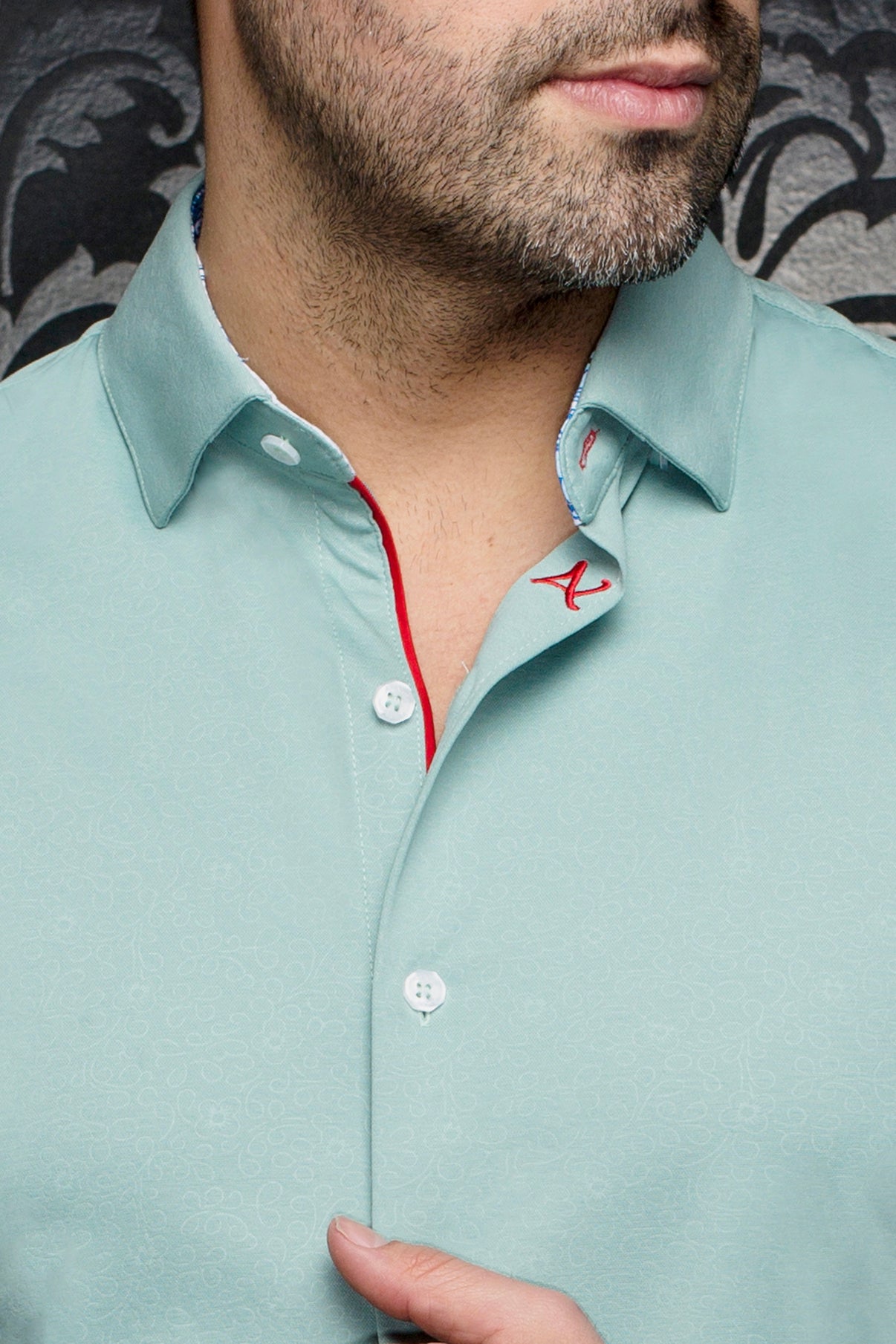 Chemise manches longues en Knit pour homme par Au Noir | ROSMARINO Vert | Machemise, inventaire complet de la marque Au Noir